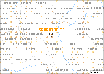 map of San Antoñito