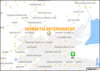 map of San Bartolo Atepehuacán