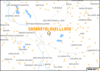 map of San Bartolo del Llano