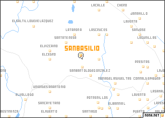 map of San Basilio