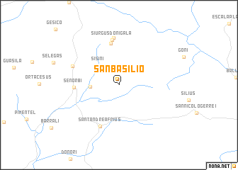 map of San Basilio