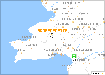 map of San-Benedette