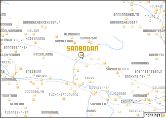 map of Sānbodān