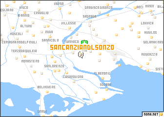 map of San Canzian dʼlsonzo