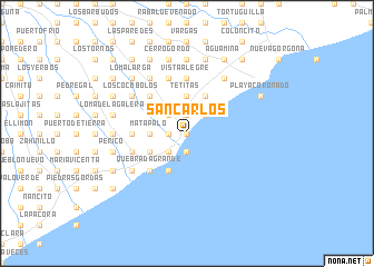 map of San Carlos