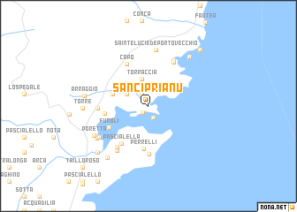 map of San Ciprianu