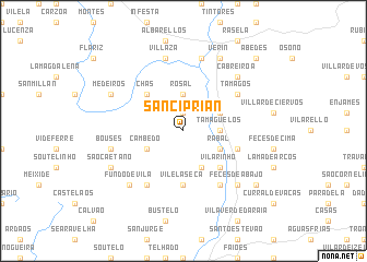 map of San Ciprián