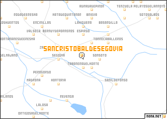 map of San Cristóbal de Segovia