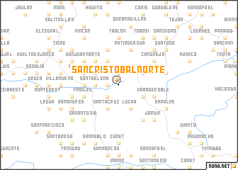 map of San Cristóbal Norte