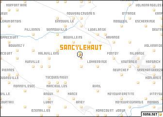 map of Sancy-le-Haut
