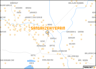 map of Sāndakzehī-ye Pā\