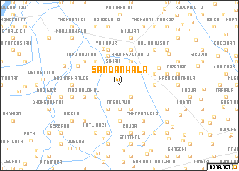 map of Sandanwāla