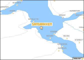 map of Sandbakken