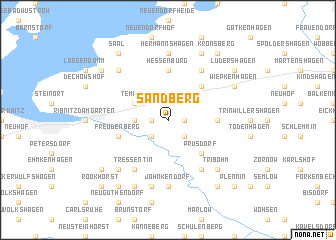 map of Sandberg