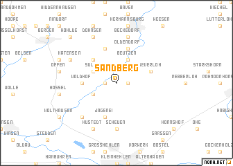 map of Sandberg