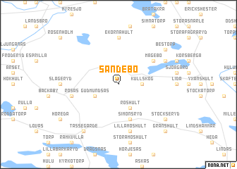 map of Sandebo