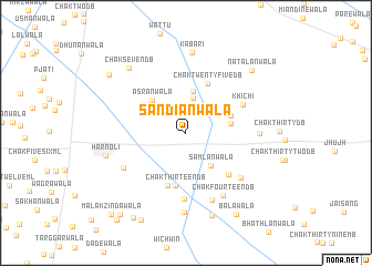 map of Sandiānwāla