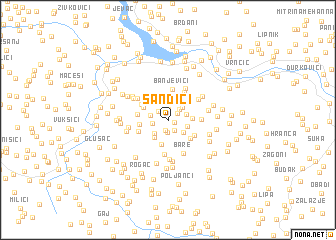 map of Sandići