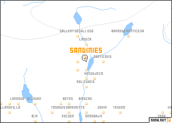 map of Sandiniés