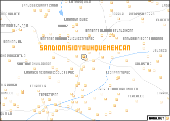 map of San Dionisio Yauhquemehcan