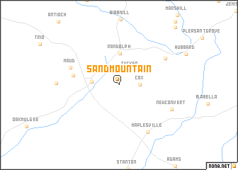 map of Sand Mountain