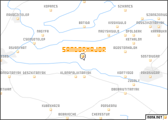 map of Sándormajor