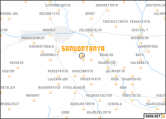 map of Sándortanya