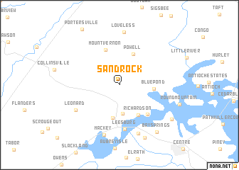 map of Sand Rock