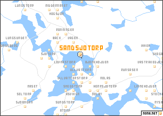 map of Sandsjötorp