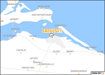 map of Sandusky