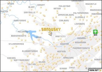 map of Sandusky