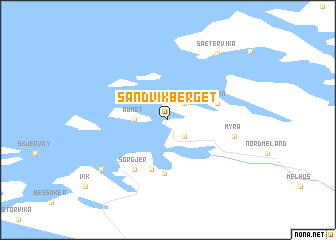 map of Sandvikberget