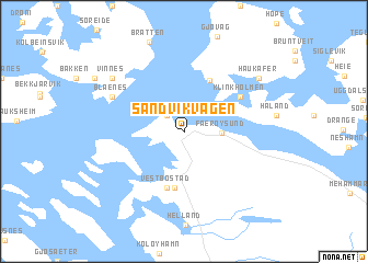 map of Sandvikvågen