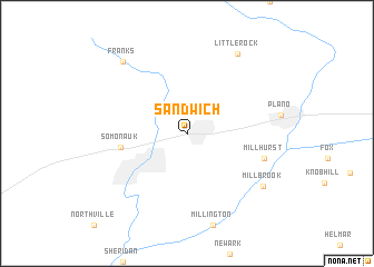 map of Sandwich