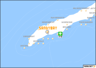 map of Sandy Bay