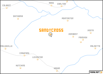 map of Sandy Cross