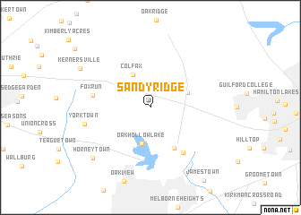 map of Sandy Ridge