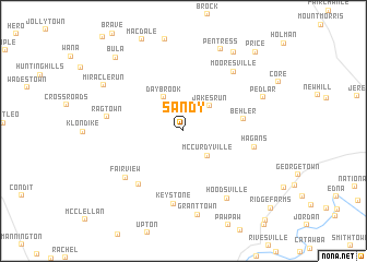 map of Sandy