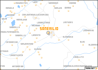 map of San Emilio