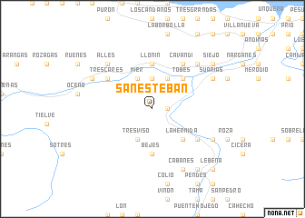 map of San Esteban