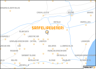 map of San Felipe de Neri