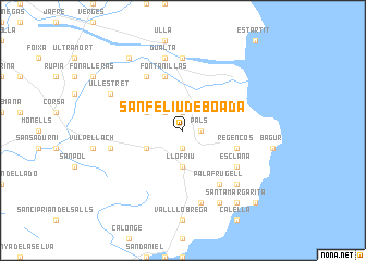 map of San Felíu de Boada