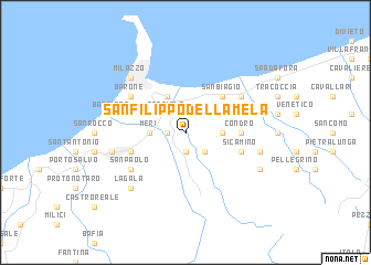map of San Filippo della Mela
