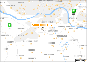 map of Sanfordtown