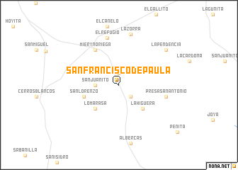 map of San Francisco de Paula