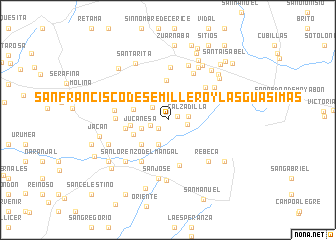 map of San Francisco de Semillero y las Guásimas