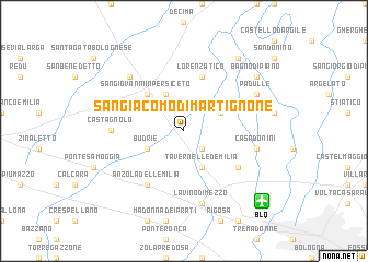 map of San Giacomo di Martignone