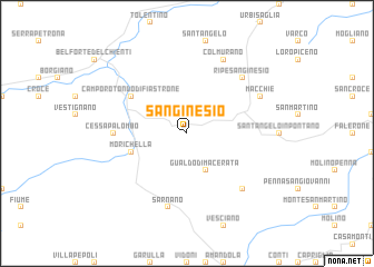 map of San Ginesio