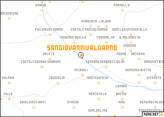 map of San Giovanni Valdarno