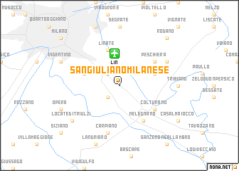 map of San Giuliano Milanese